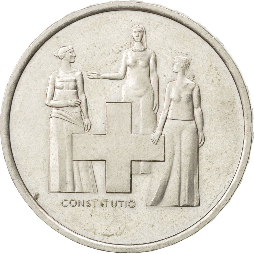 Svizzera, 5 Francs, 1974, SPL-, Rame-nichel, KM:52