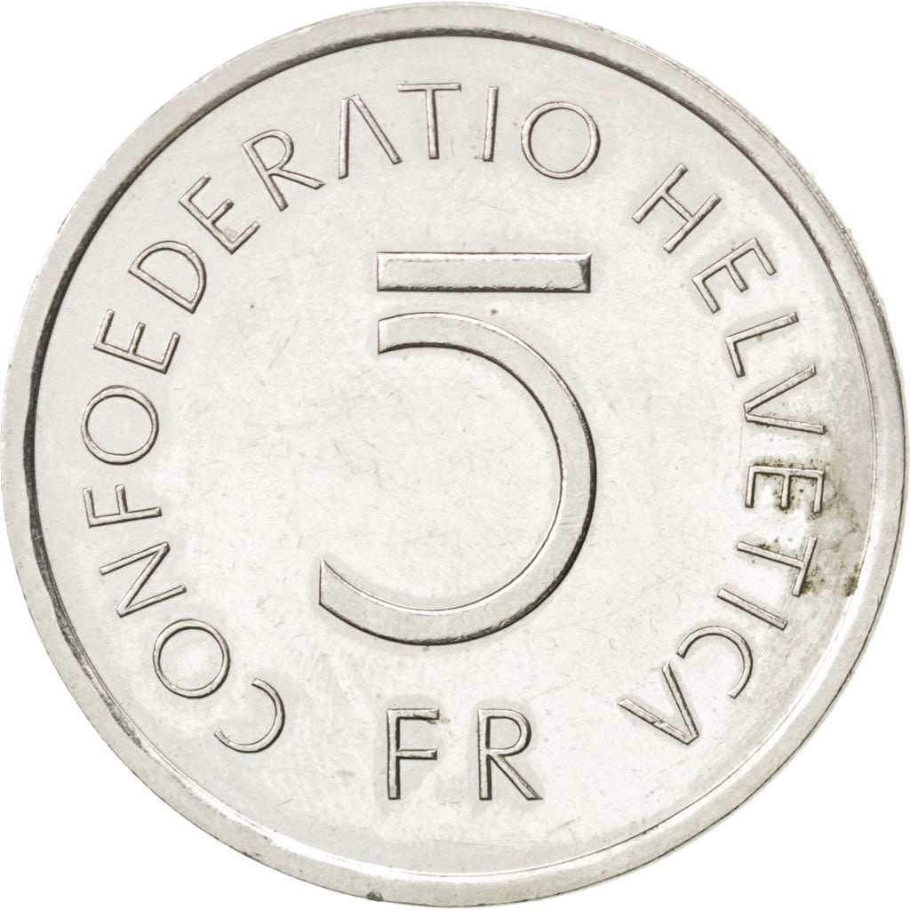 Coin, Switzerland, 5 Francs, 1976, AU(55-58), Copper-nickel, KM:54
