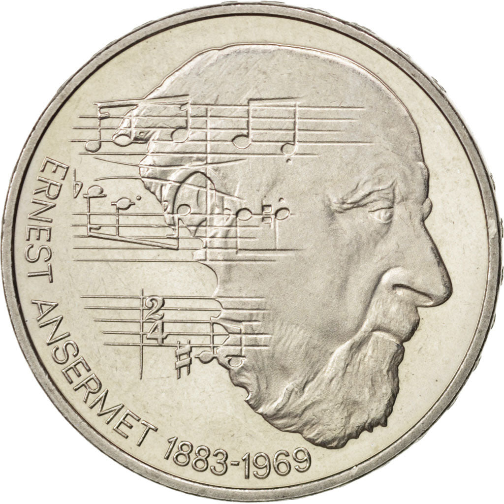 SWITZERLAND, 5 Francs, 1983, KM #62, AU(55-58), Copper-Nickel, 31.45, 13.13