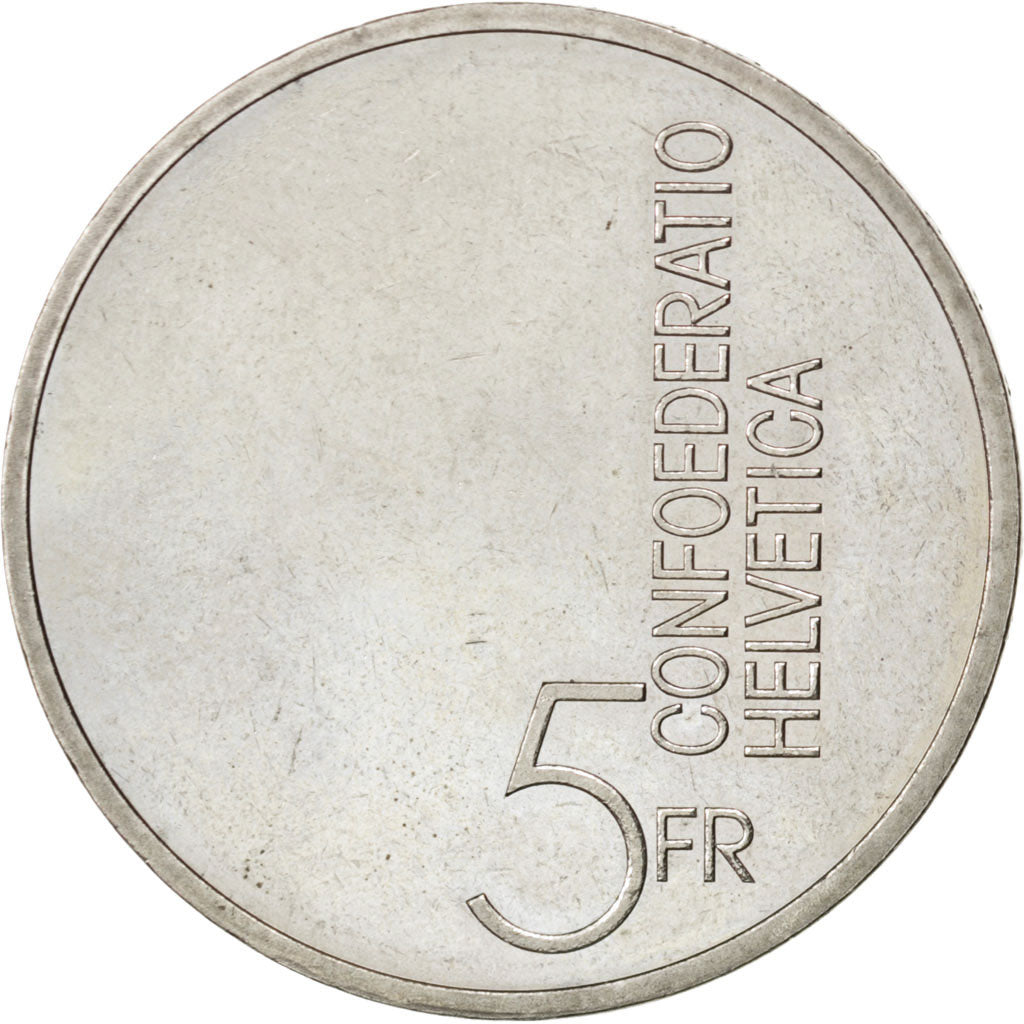 SWITZERLAND, 5 Francs, 1985, KM #64, AU(55-58), Copper-Nickel, 31.45, 13.30