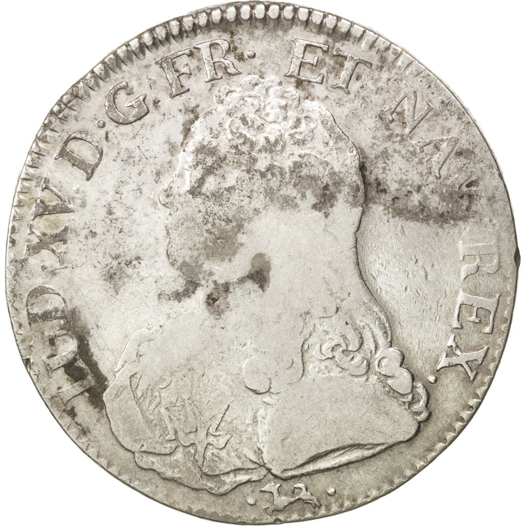 FRANCE, Écu aux branches d'olivier, ECU, 1740, Bayonne, KM #486.12, F(12-15), ..