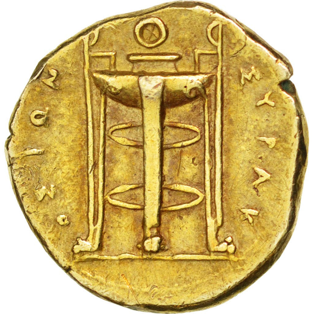 Coin, Sicily, Syracuse (317-289 BC), Agathokles, 25 Litra, AU(50-53), Electrum