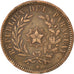 PARAGUAY, 2 Centesimos, 1870, KM #3, EF(40-45), Copper, 9.85