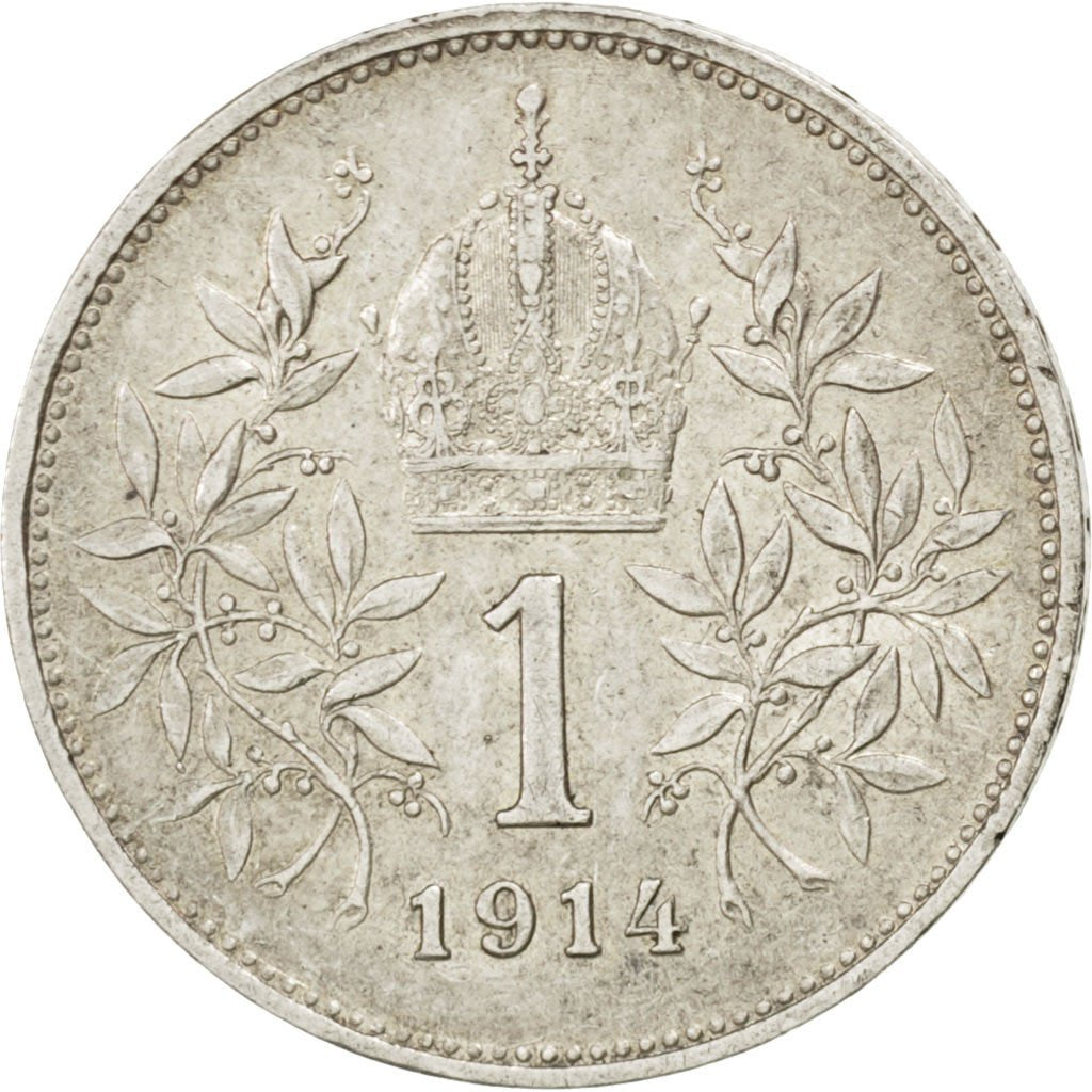 AUSTRIA, Corona, 1914, KM #2820, EF(40-45), Silver, 5.02