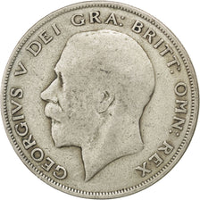 Coin, Great Britain, George V, 1/2 Crown, 1921, VF(20-25), Silver, KM:818.1a