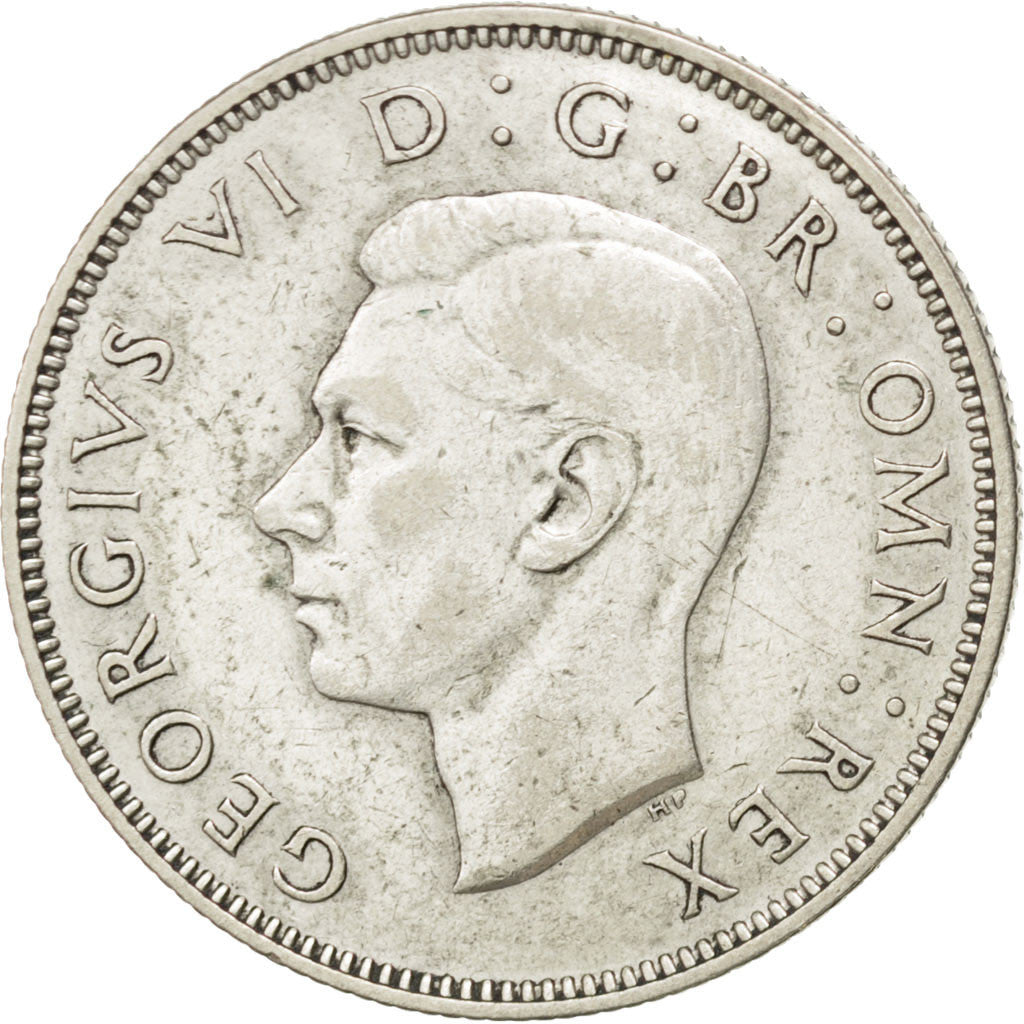 GREAT BRITAIN, Florin, Two Shillings, 1940, KM #855, EF(40-45), Silver, 28.3,...