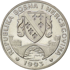 BOSNIA-HERZEGOVINA, 500 Dinara, 1993, KM #4, MS(60-62), Copper-Nickel, 28.48