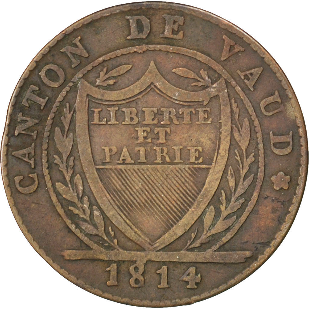 SWISS CANTONS, Batzen-10 Rappen, 1814, KM #8, EF(40-45), Billon, 2.45