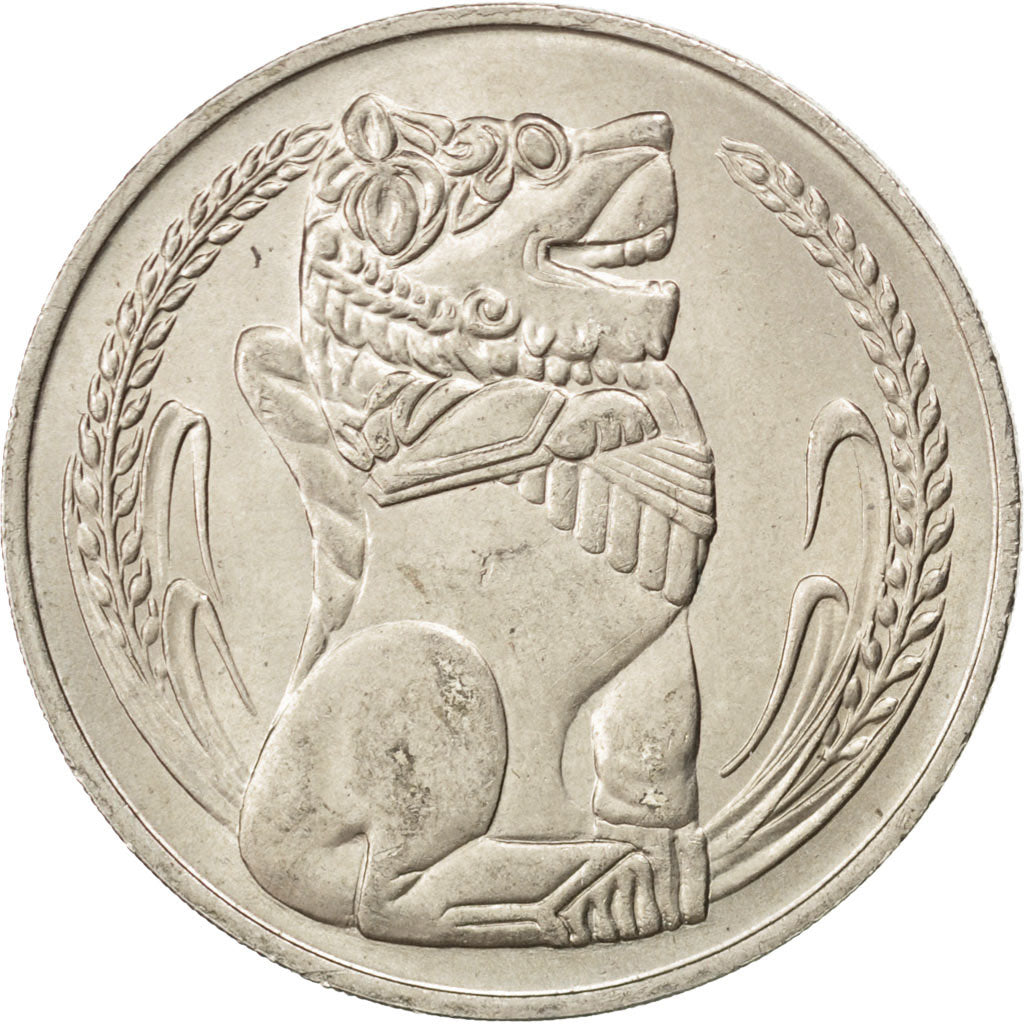 SINGAPORE, Dollar, 1967, Singapore Mint, KM #6, MS(60-62), Copper-Nickel,...