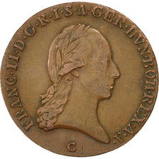 AUSTRIA, 3 Kreuzer, 1800, KM #2115.3, EF(40-45), Copper, 8.29