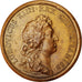 Francia, medalla, Louis XIV, Pise, History, 1654, Mauger, Restrike, EBC, Bronce