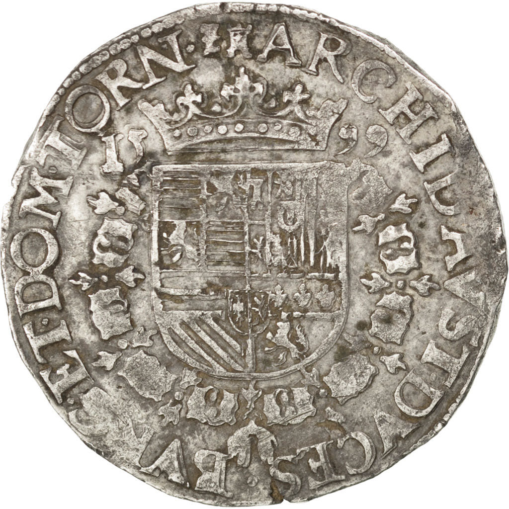 Belgique, Pays-Bas Espagnols, Albert et Isabelle, Florin 1599 Tournai, Delmonte.