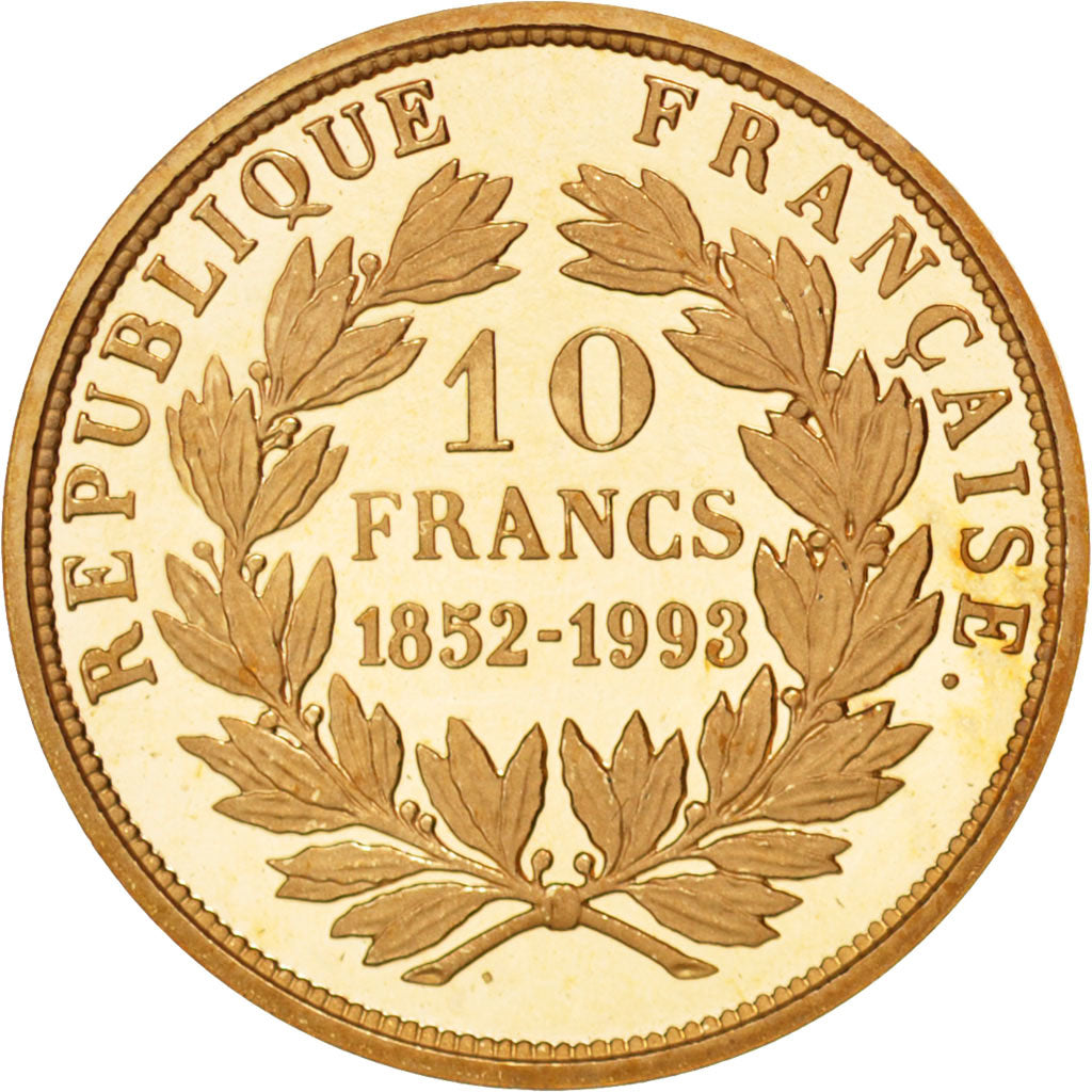 FRANCE, 10 Francs, 1993, MS(63), Gold, 3.82