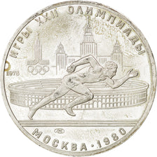 RUSSIA, 5 Roubles, 1978, KM #154, AU(55-58), Silver, 16.77