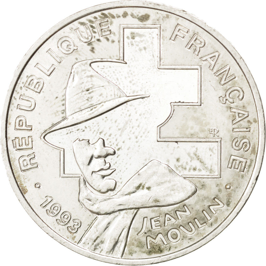 FRANCE, 100 Francs, 1993, KM #1023, AU(55-58), Silver, 22.22