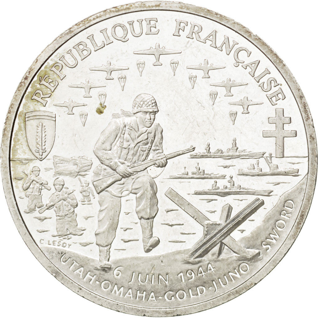Coin, France, Franc, 1993, AU(55-58), Silver, KM:1014