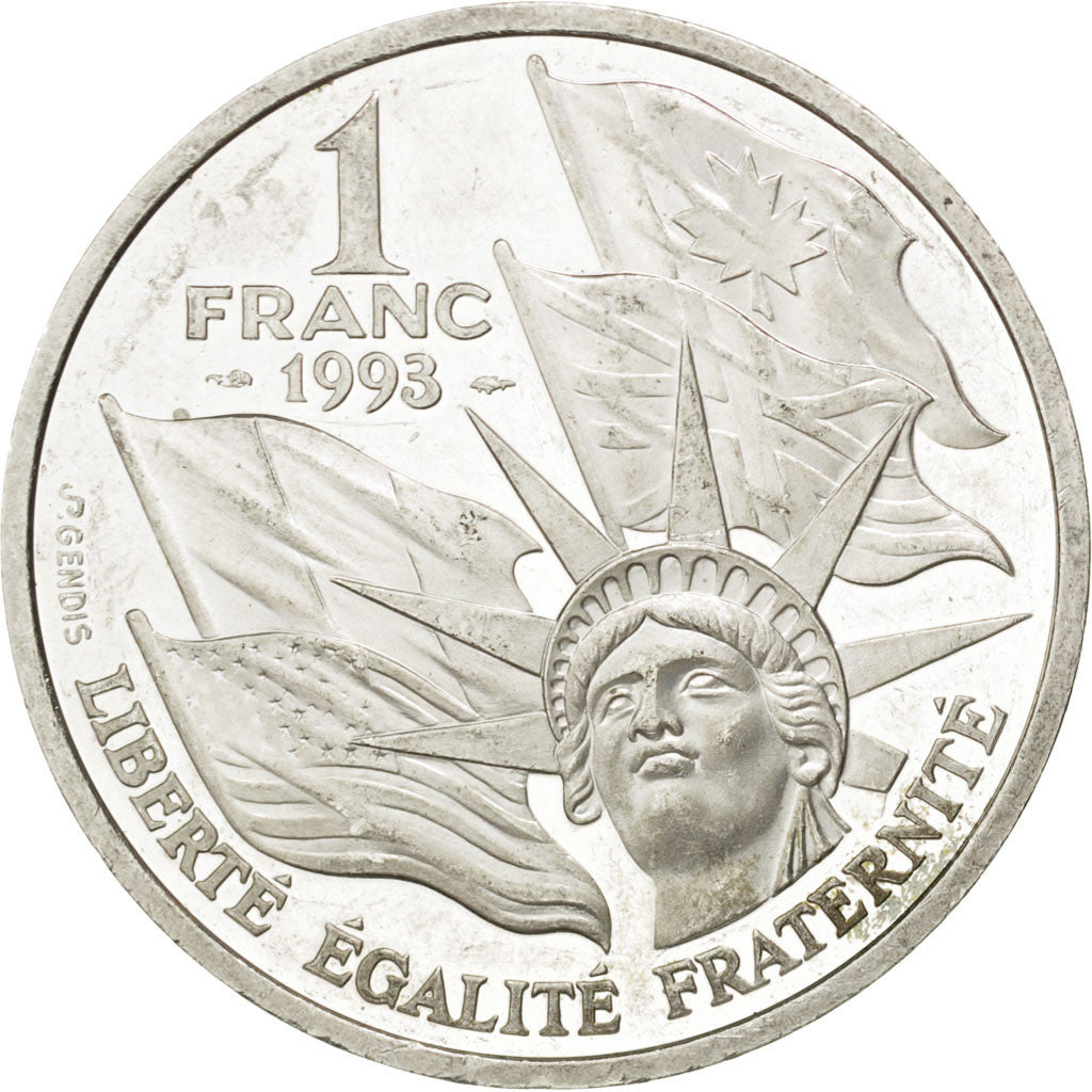 Coin, France, Franc, 1993, AU(55-58), Silver, KM:1014