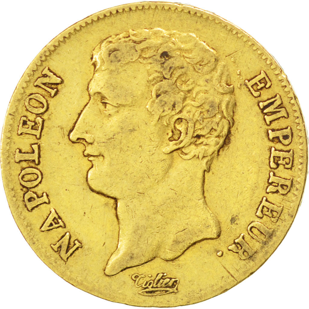 FRANCE, Napoléon I, 20 Francs, 1804, Paris, KM #661, EF(40-45), Gold, Gadoury #.