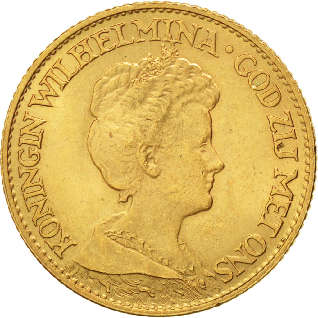 Pays-Bas, Wilhelmina, 10 Gulden 1917, KM 149