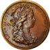 France, Medal, Louis XV, Les Progrès du Roi, History, 1718, Duvivier, Restrike
