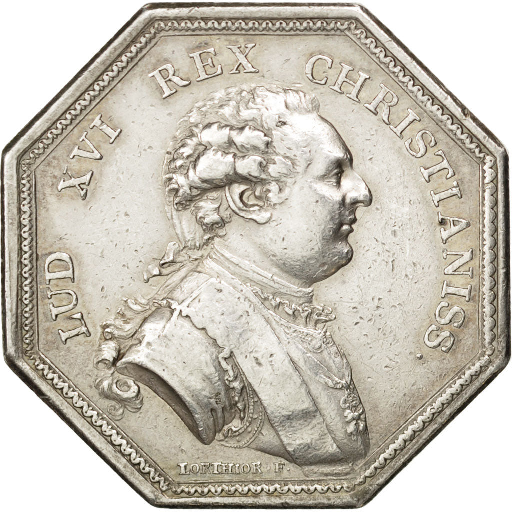 France, Royal, Token, 1779, EF(40-45), Lorthior, Silver, Feuardent #1645, 15.60