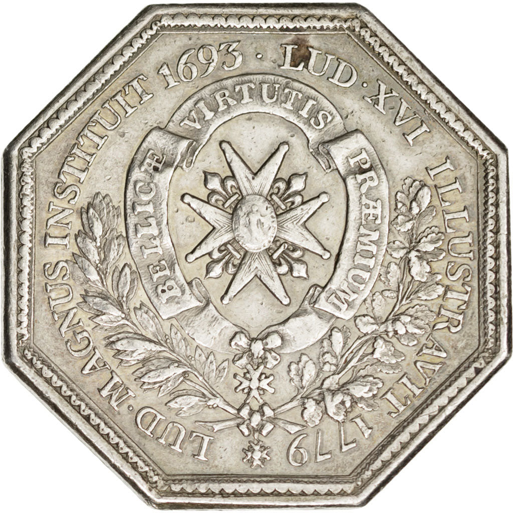 France, Royal, Token, 1779, EF(40-45), Lorthior, Silver, Feuardent #1645, 15.60