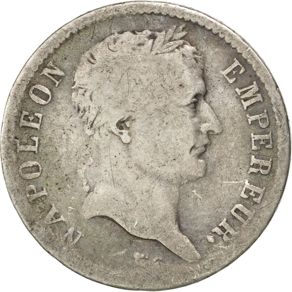 FRANCE, Napoléon I, Franc, 1808, Paris, KM #682.1, VG(8-10), Silver, Gadoury #..