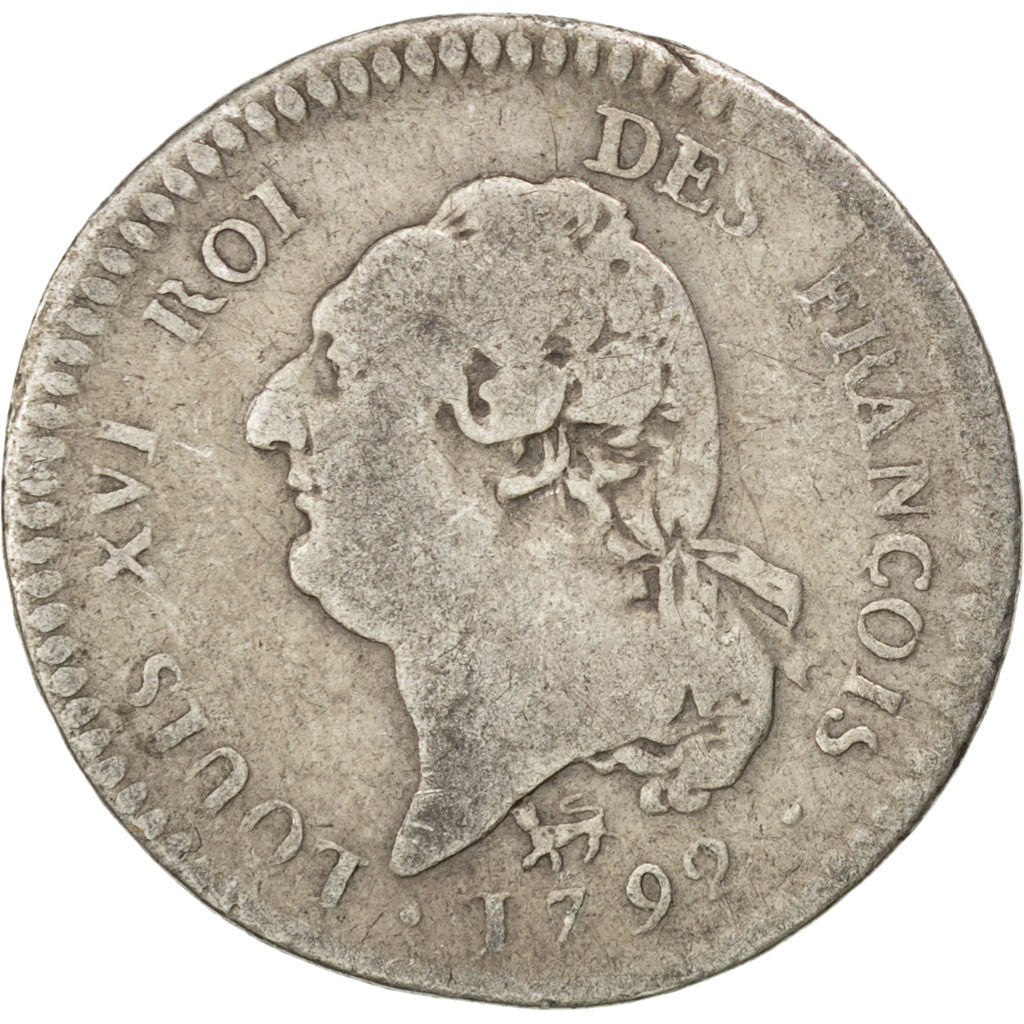 Constitution, 15 Sols François 1792 Paris, KM 604.1