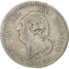Constitution, 15 Sols François 1792 Paris, KM 604.1