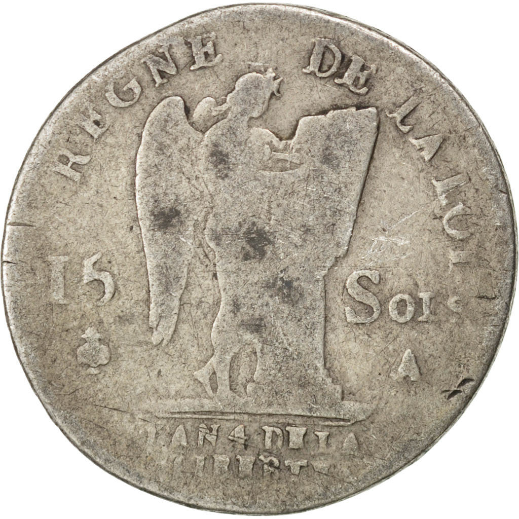 Constitution, 15 Sols François 1792 Paris, KM 604.1