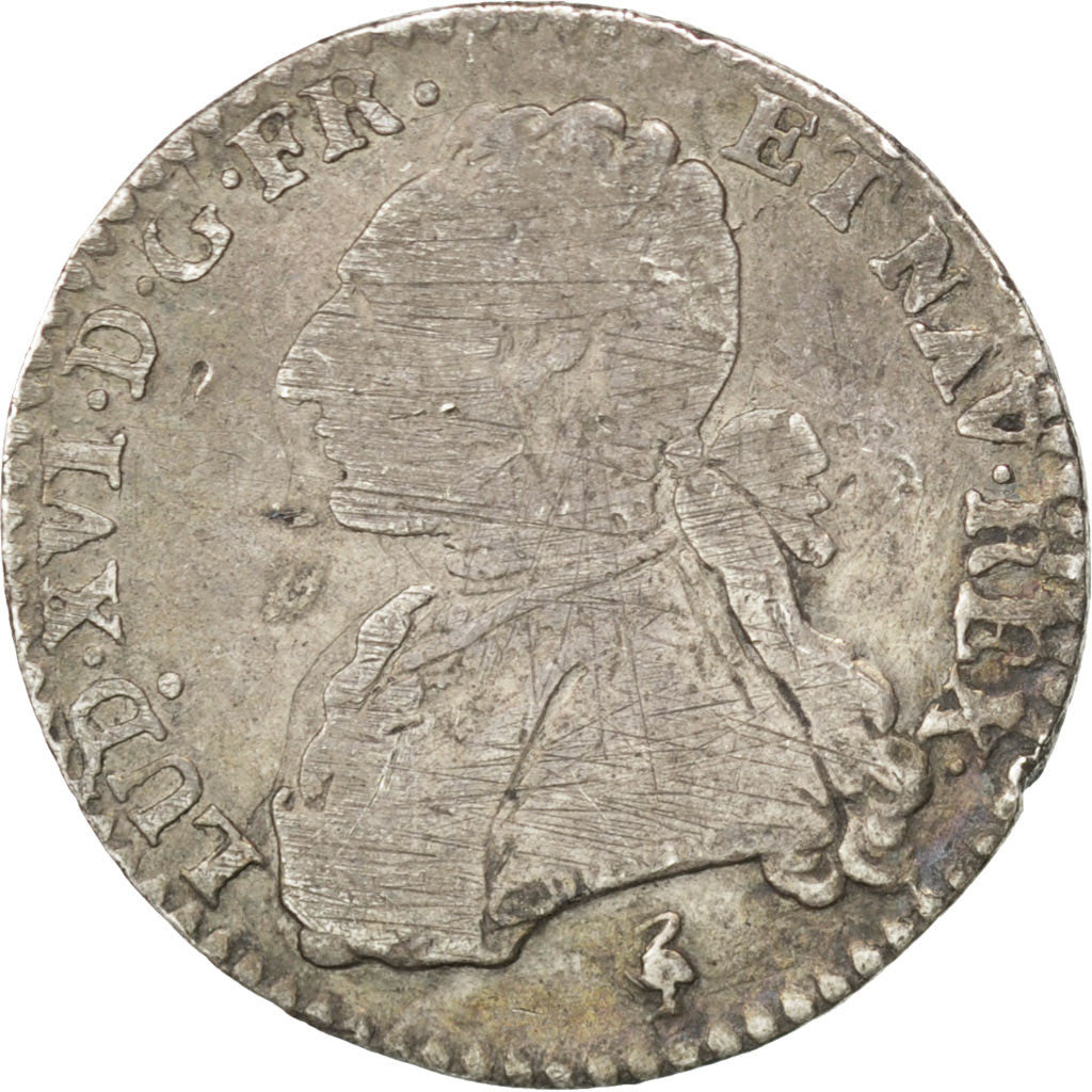 FRANCE, 1/10 Écu, 12 Sols, 1/10 ECU, 1779, Paris, KM #568.1, VF(20-25), Silver,