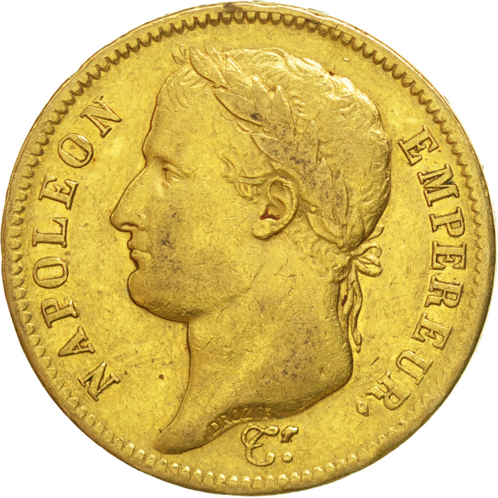 Francia, Napoléon I, 40 Francs, 1811, Paris, MB+, Oro, KM:696.1, Gadoury:1084