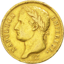 FRANCE, Napoléon I, 40 Francs, 1811, Paris, KM #696.1, VF(30-35), Gold, Gadoury 