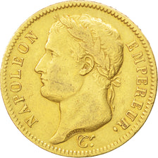 FRANCE, Napoléon I, 40 Francs, 1812, Paris, KM #696.1, VF(30-35), Gold, Gadoury 