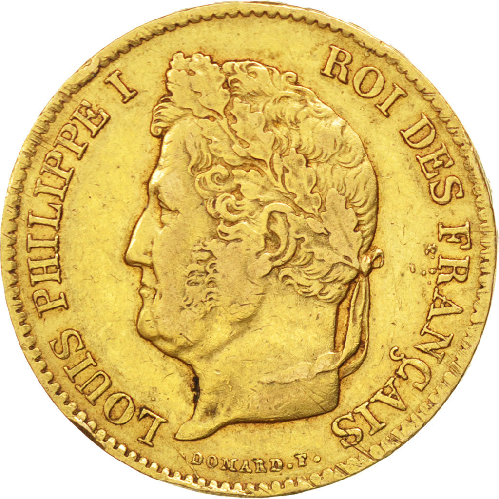FRANCE, Louis-Philippe, 40 Francs, 1834, Paris, KM #747.1, EF(40-45), Gold,...
