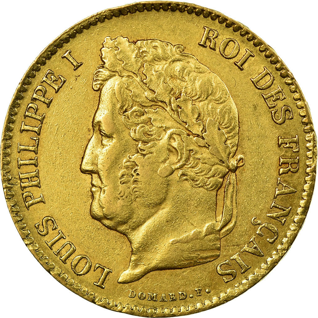 Moneda, Francia, Louis-Philippe, 40 Francs, 1834, Paris, MBC+, Oro, KM:747.1