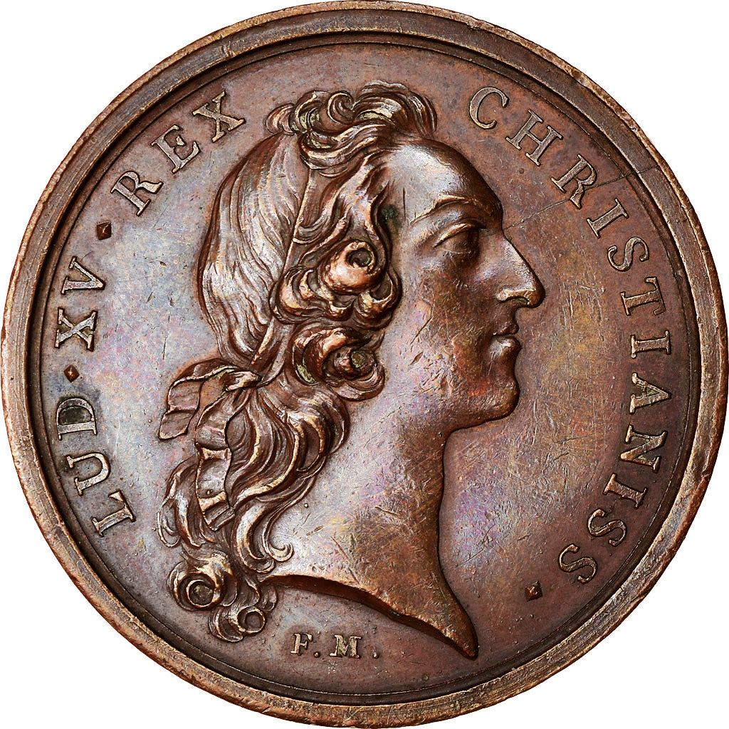 France, Médaille, Louis XV, Invasion de la Flandre, History, 1744, Refrappe