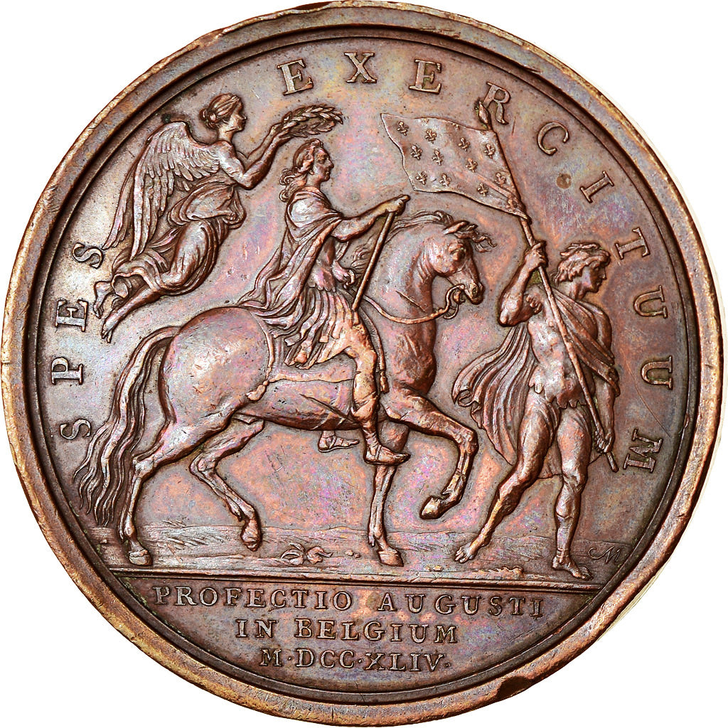 France, Médaille, Louis XV, Invasion de la Flandre, History, 1744, Refrappe