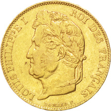 FRANCE, Louis-Philippe, 20 Francs, 1834, Paris, KM #750.1, EF(40-45), Gold,...