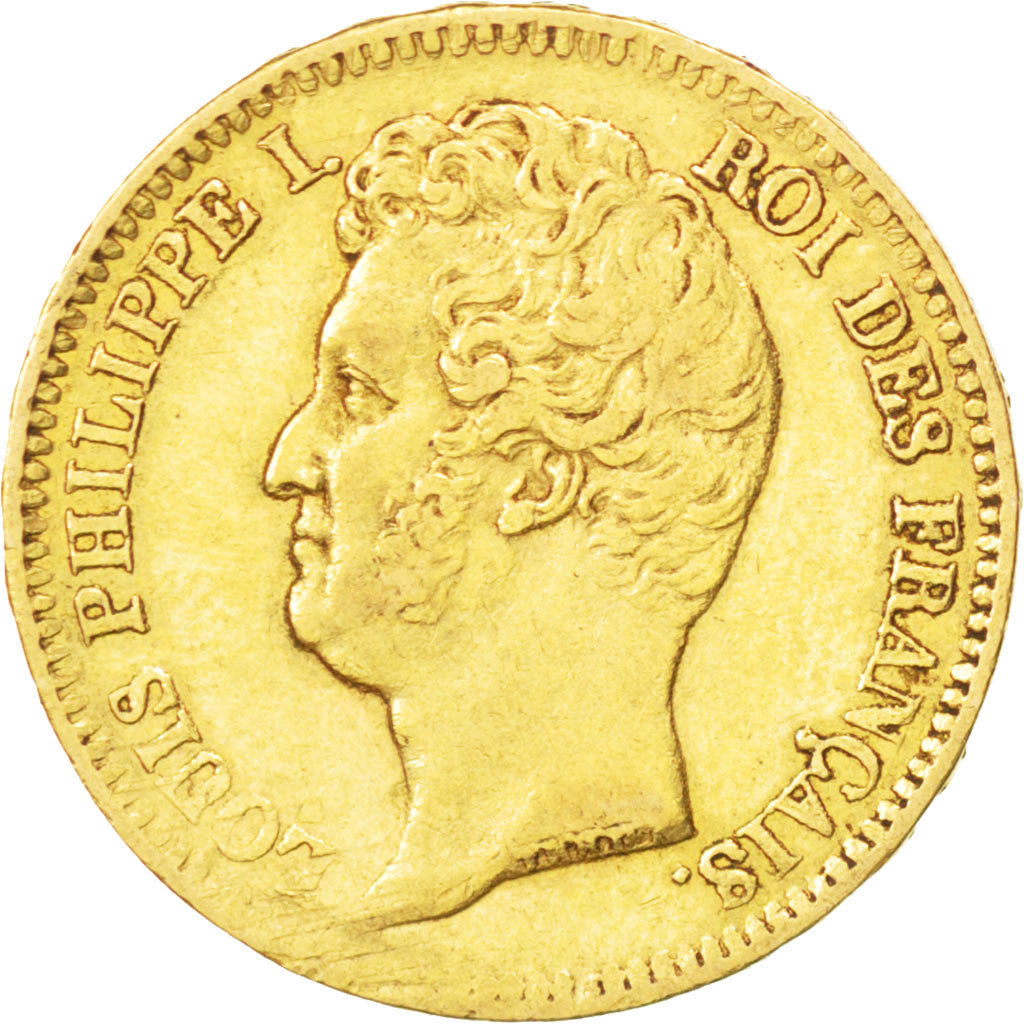 FRANCE, Louis-Philippe, 20 Francs, 1831, Paris, KM #746.1, EF(40-45), Gold,...