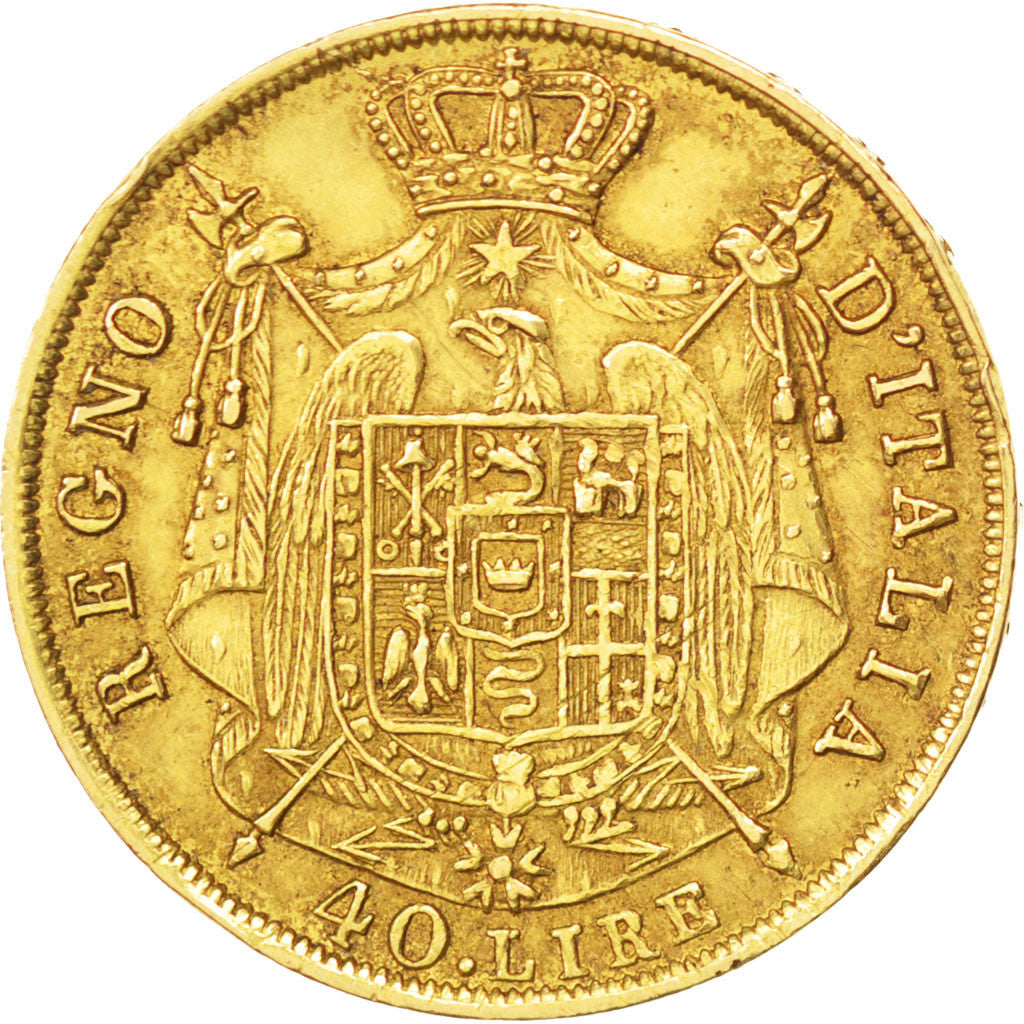 Coin, ITALIAN STATES, KINGDOM OF NAPOLEON, Napoleon I, 40 Lire, 1814, Milan