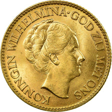Moneta, Paesi Bassi, Wilhelmina I, 10 Gulden, 1933, SPL-, Oro, KM:162