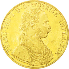 AUSTRIA, 4 Ducat, 1915, KM #2276, AU(55-58), Gold, 13.96