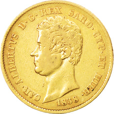 Münze, Italien Staaten, SARDINIA, Carlo Alberto, 20 Lire, 1838, Genoa, SS