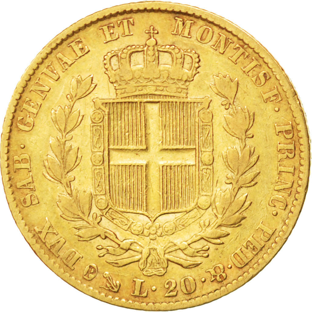Münze, Italien Staaten, SARDINIA, Carlo Alberto, 20 Lire, 1838, Genoa, SS