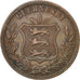GUERNSEY, 8 Doubles, 1874, Heaton, KM #7, EF(40-45), Bronze, 31.6, 9.39