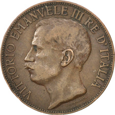 ITALY, 10 Centesimi, 1911, Rome, KM #51, EF(40-45), Bronze, 30.13, 9.90