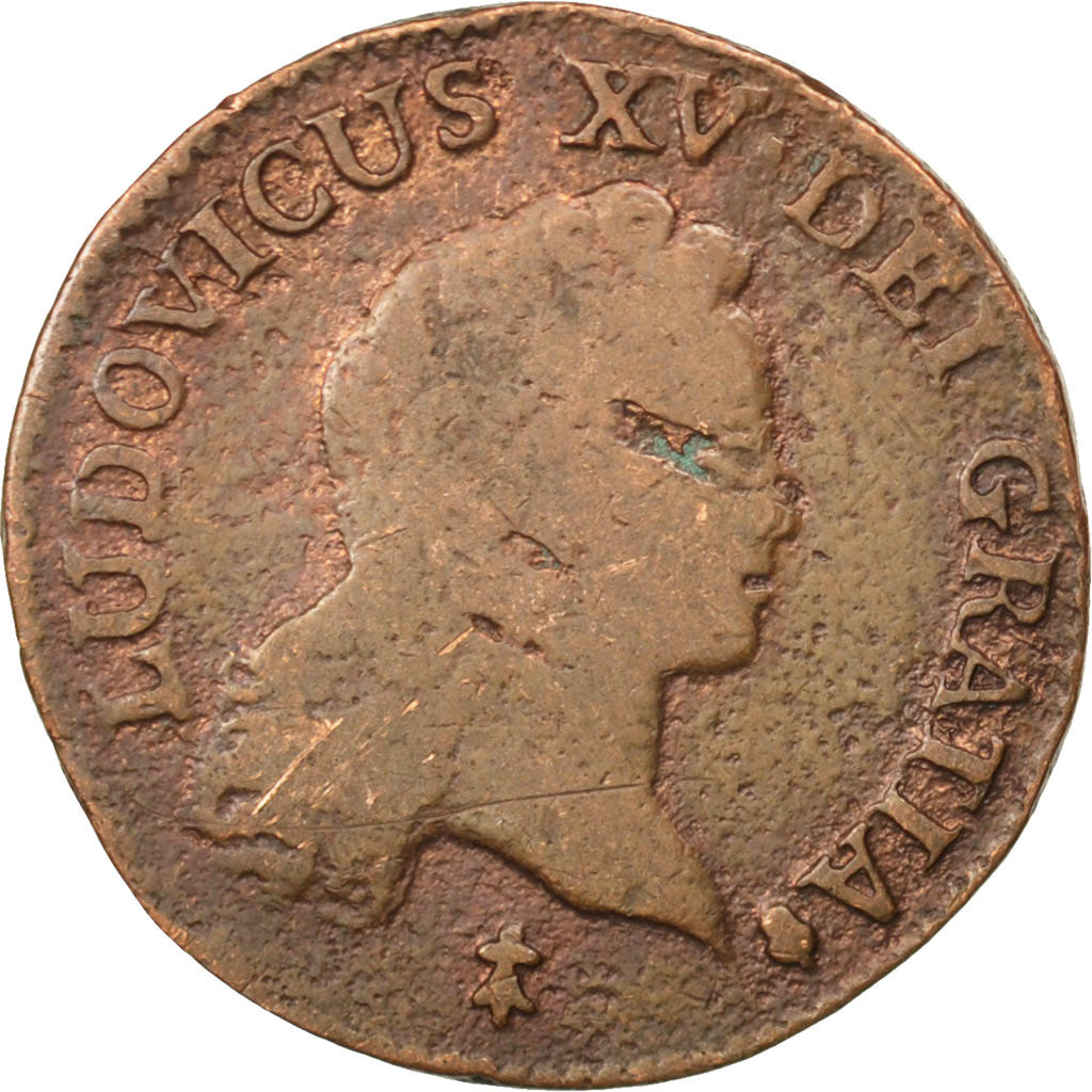 FRANCE, Demi sol au buste enfantin, 1/2 Sol, 1720, Reims, KM #451.8, F(12-15),..