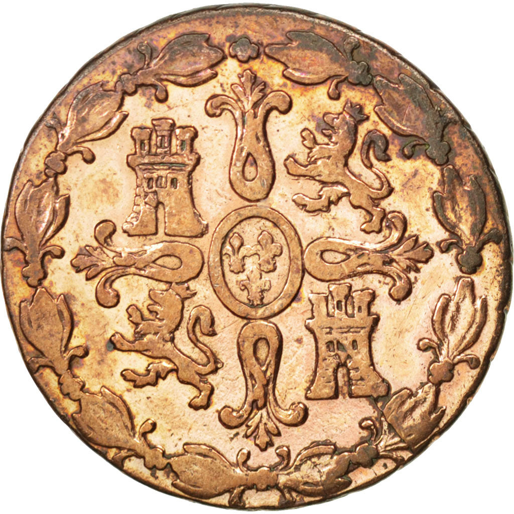 Spain, 8 Maravedis, 1833, Ségovie, KM #486.1, VF(30-35), Copper, 11.02