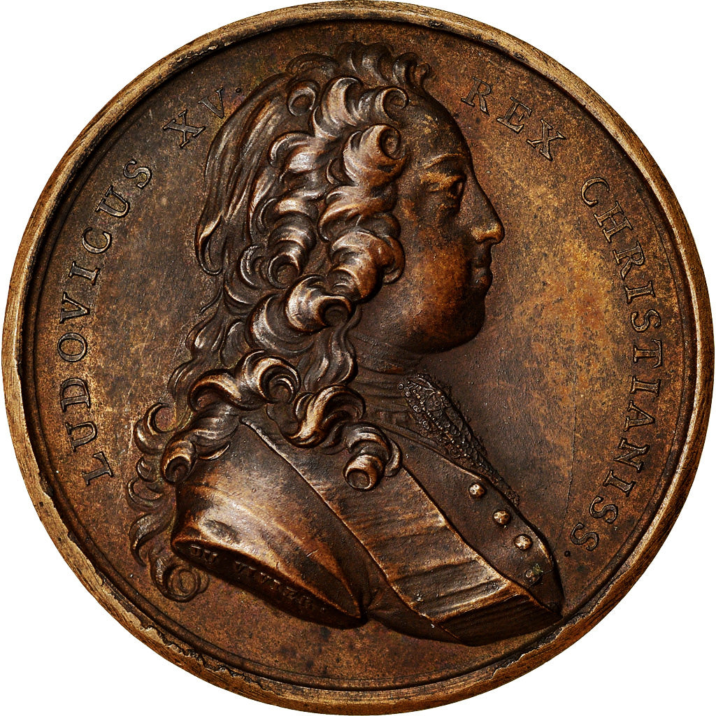 France, Médaille, Louis XV, Le Pont de Compiègne, History, 1730, Duvivier